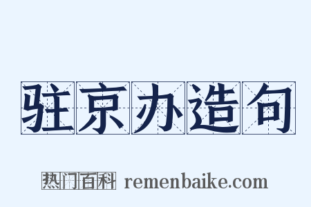 驻京办造句是什么意思的图片